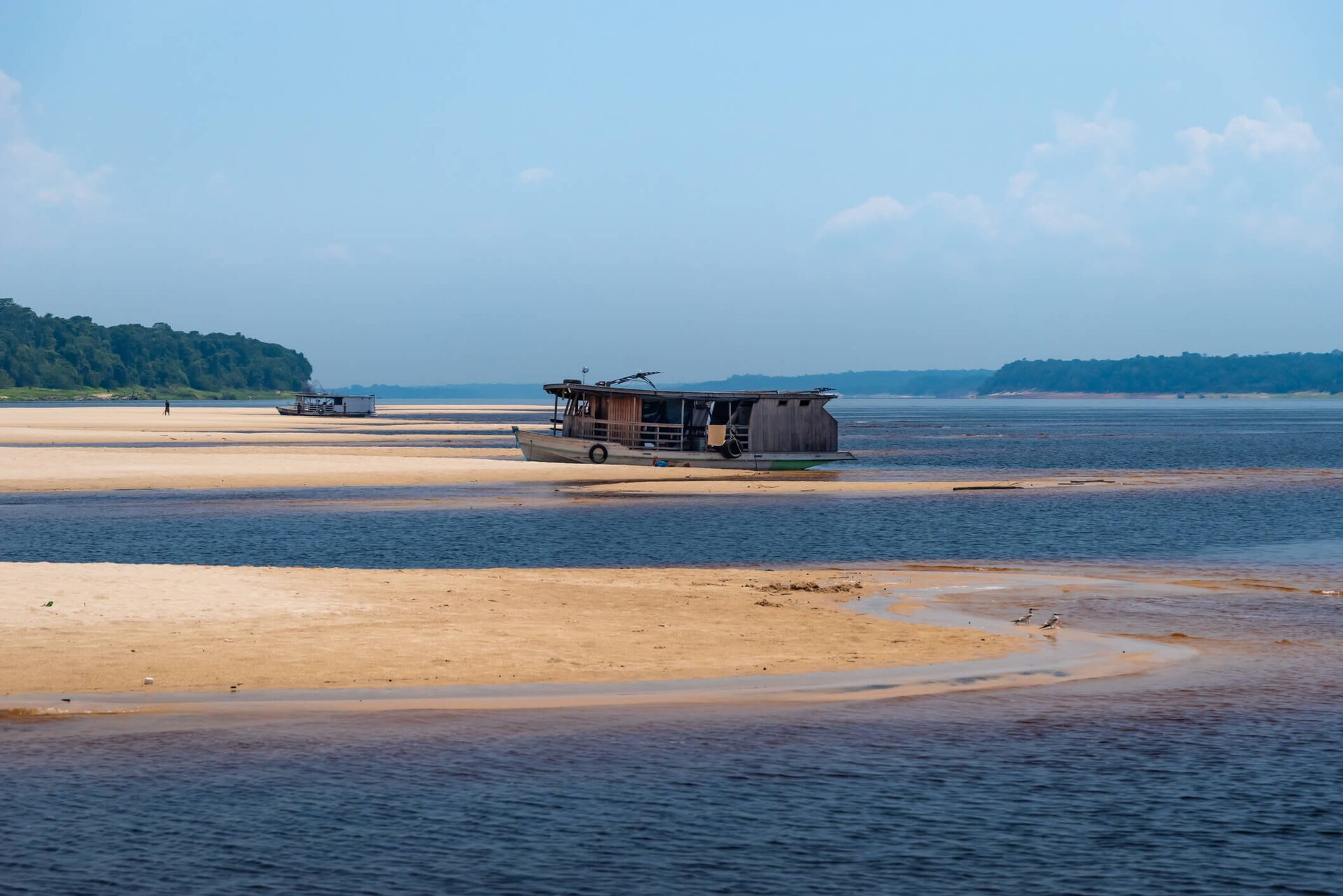 Testemunhe o famoso encontro das águas entre os rios Amazonas e Negro — Navegando pelo Rio Amazonas